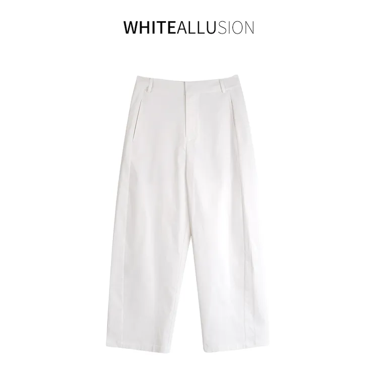 素典【UPF50+空气感休闲裤】原纱防晒防透纱线 休闲香蕉九分裤4245