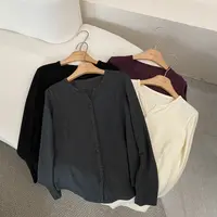 【墨涵精选】拼接韩版简约大气百搭显瘦休闲衫27565