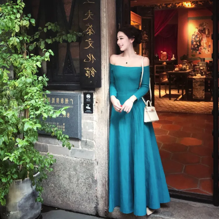 WW定制「香肩陷阱」显瘦时尚收腰修身法式轻奢小众设计上衣半裙套装