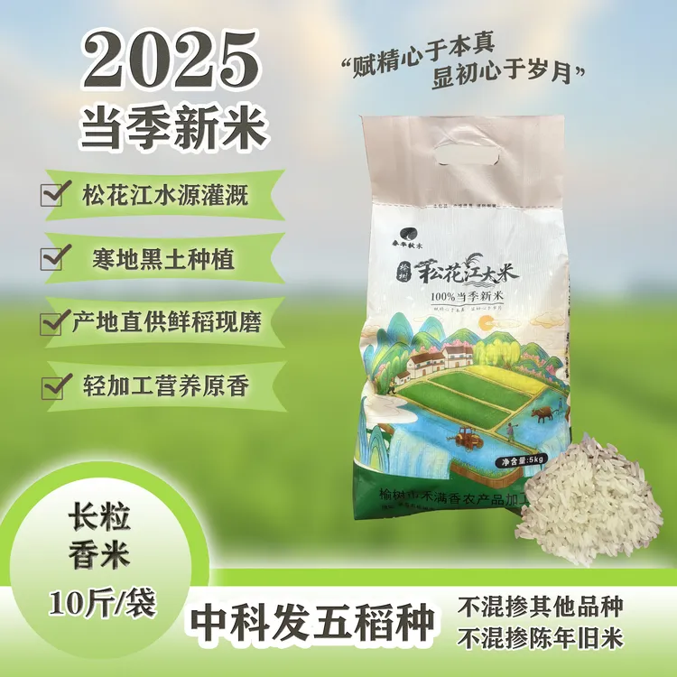 自种自销25年当季新米长粒香榆树松花江大米原产地大米2025年新米