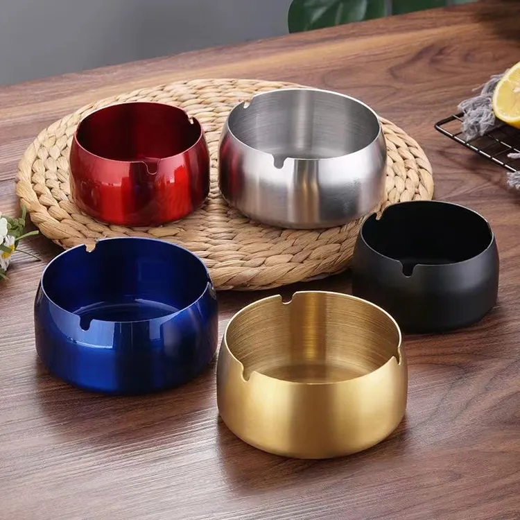 不锈钢烟灰缸定制商用家用防风耐摔创意桌球餐厅KTV酒店网咖