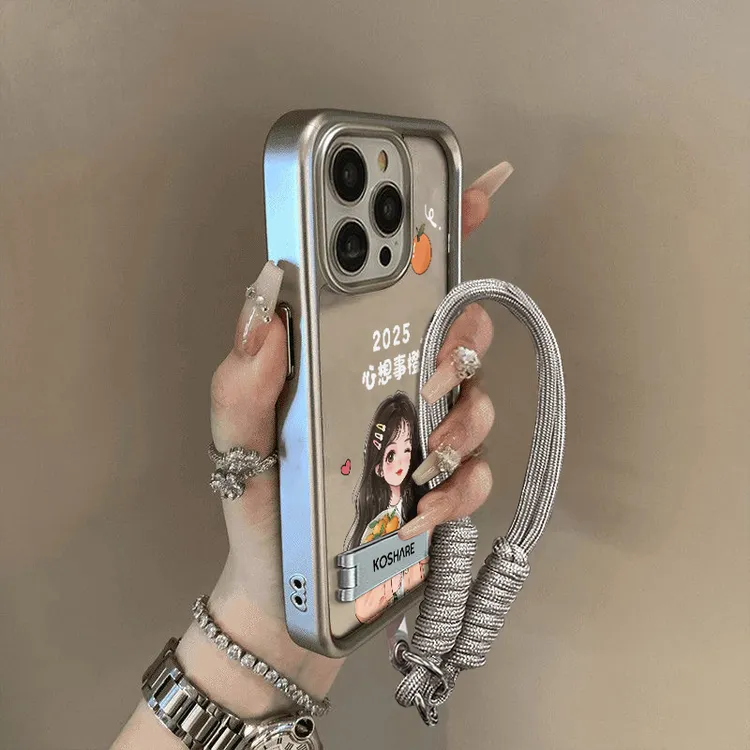 适用于苹果16/15/14/13/12PROMAX电镀手机壳iPhoneXS心想事橙7/8P