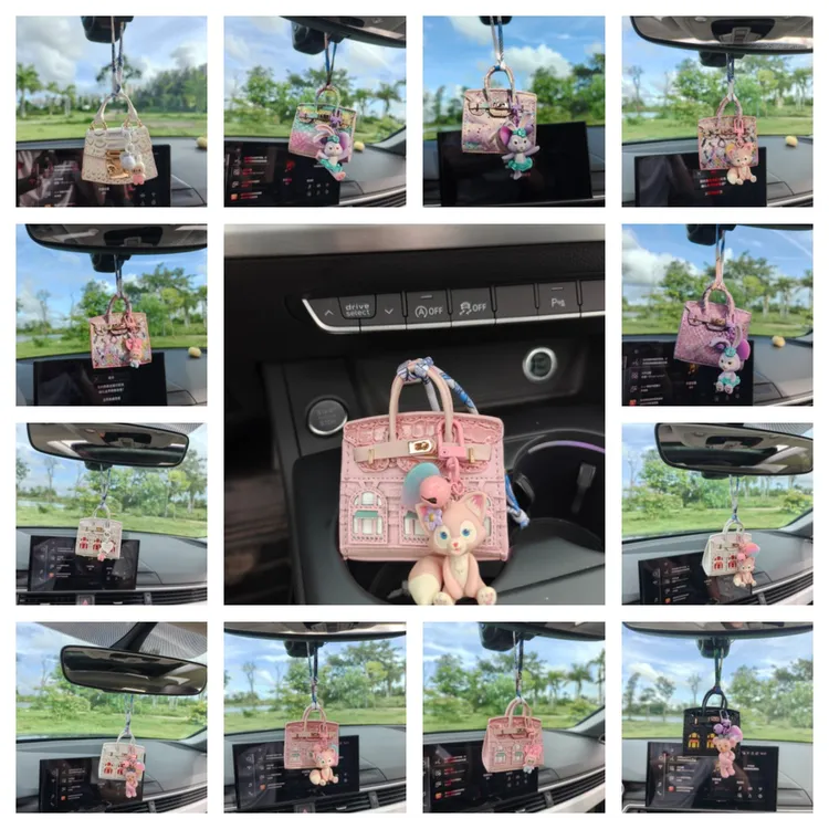 真皮稀有皮迷你铂金包房子包挂件创意小房子窗户小包可爱包包挂饰