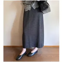 柚米家-自制“纸片群”一穿显瘦后开叉半身裙