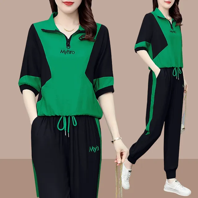 夏季休闲时尚运动服套装女2024新款小个子时髦两件套洋气减龄气质