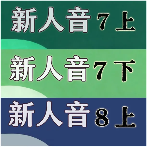 新人音版七上+七下+八上 简谱 手伴 纸质工艺