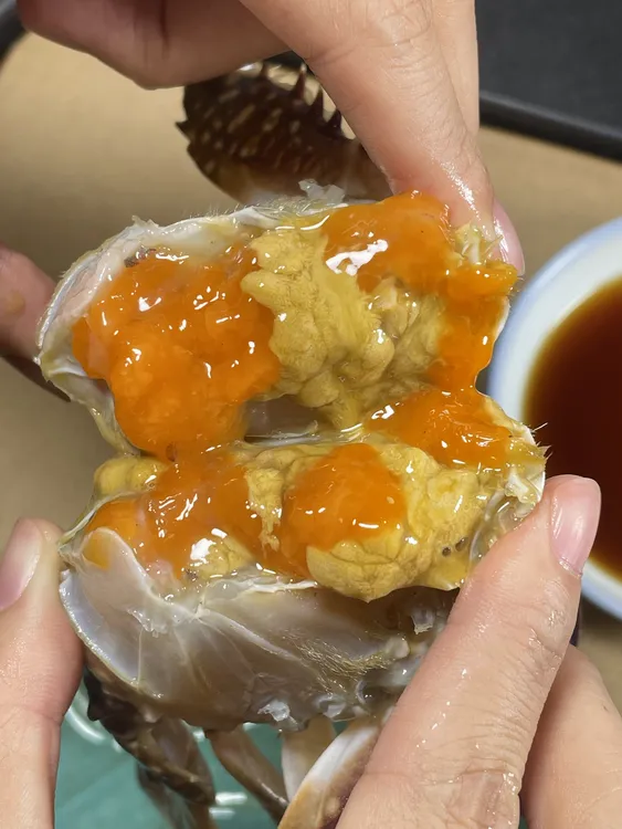 舟山宁波特产5两左右/只红膏呛蟹生腌蟹（生吃不可蒸煮）咸蟹江蟹生