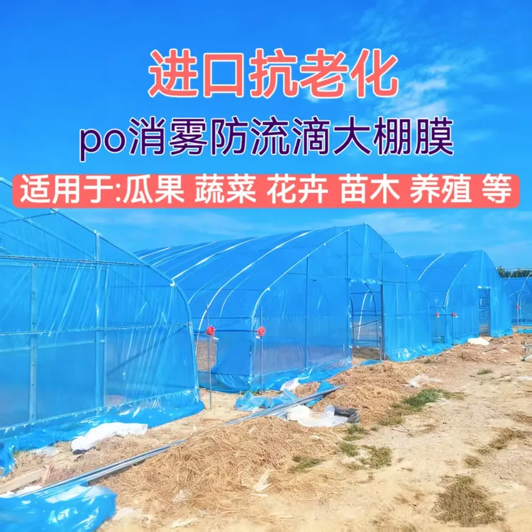 大棚膜PO膜消雾防流滴抗老化农膜加厚保温五层共挤塑料膜种植高透