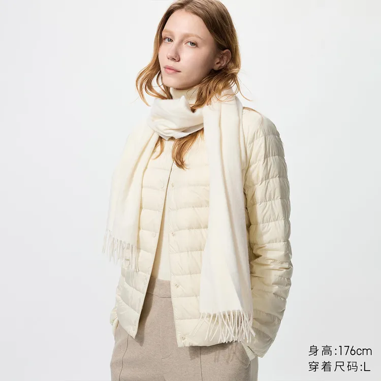 优衣库女装高级轻型羽绒便携式茄克/轻暖便携排骨棉服478575