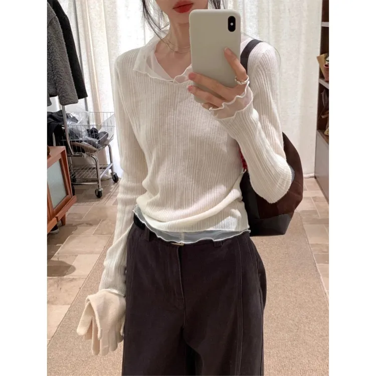 MARIE.COCO法系高级感轻奢风设计感针织上衣复古百搭休闲裤套装