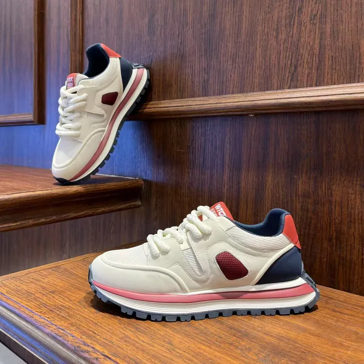 男鞋2025春季新款时尚拼接阿甘鞋潮流百搭轻便舒适低帮男生休闲鞋