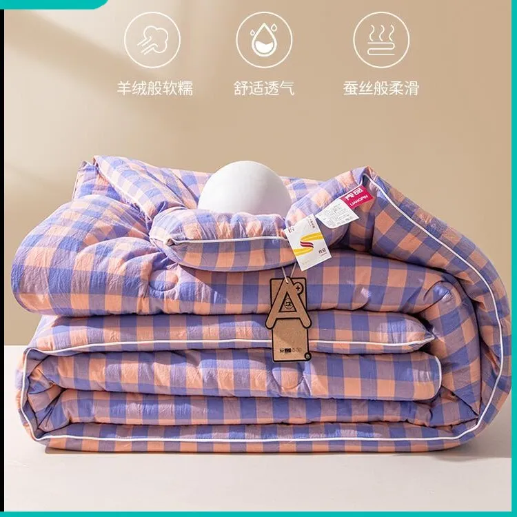 被子加厚保暖秋冬款防寒透气机洗大豆被冬被8斤至10斤亲肤柔软