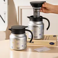 【华夏家博会专属】不锈钢保温壶大容量水壶家用喝水杯套装焖茶壶