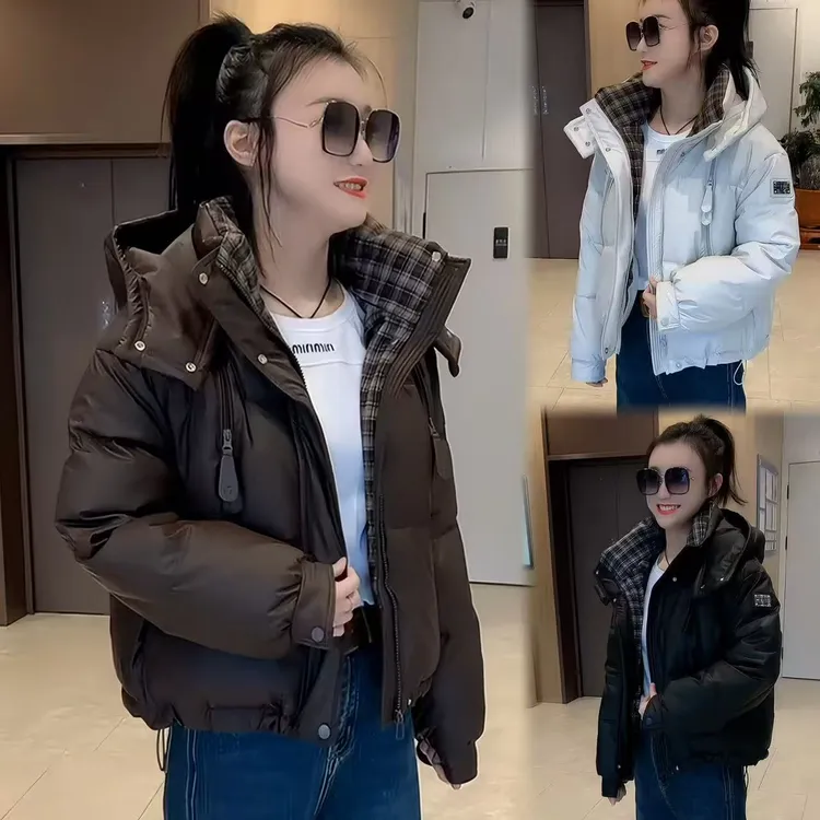 2025冬季新款大棉连帽设计感休闲保暖洋气不挑人棉服短外套25216