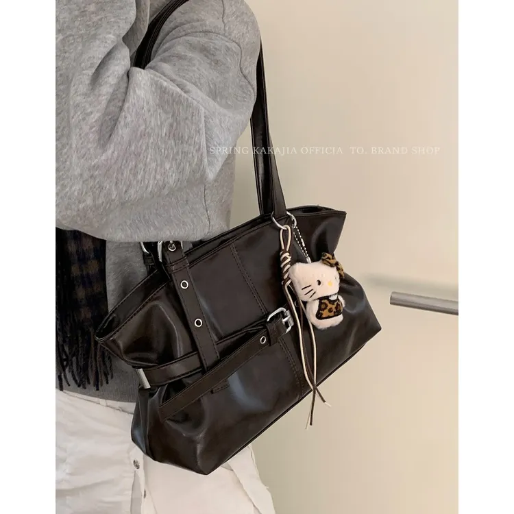 韩系小众腋下包包女款爆款2025新款秋冬复古通勤单肩包百搭托特包