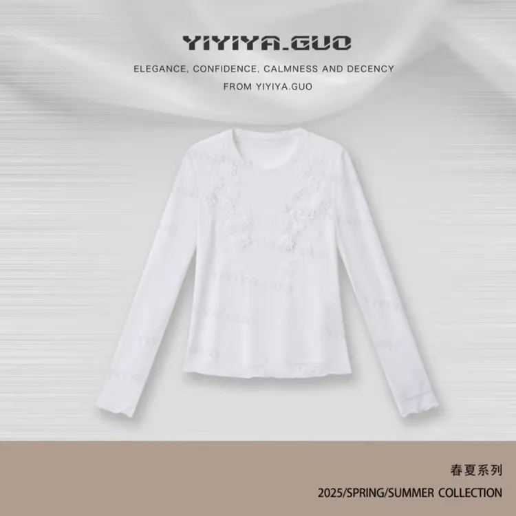 yiyiya.Guo艺艺吖【风吟花语】圆领长袖上衣25SS0142
