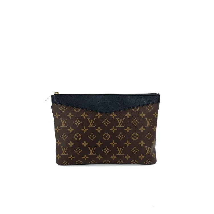 99新 LouisVuitton/路易威登 经典棕老花传奇信封手拿包  尺29/21