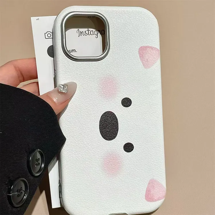 软萌可爱西高地小狗表情适用iPhone16promax苹果14手机壳13皮纹15