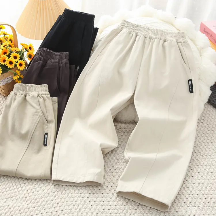 男童纯棉运动裤2025秋季新款中大童直筒长裤卫裤儿童休闲裤子6386