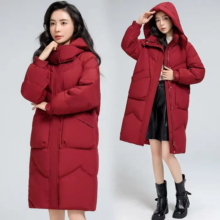 2025冬季新款女中长款棉服小众高级感时尚显瘦加厚棉衣女士