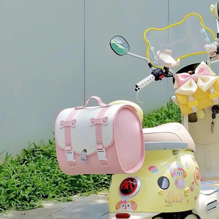 爱玛电动车挂包后置防水加厚大容量高颜值电瓶车装饰可爱卡通尾箱