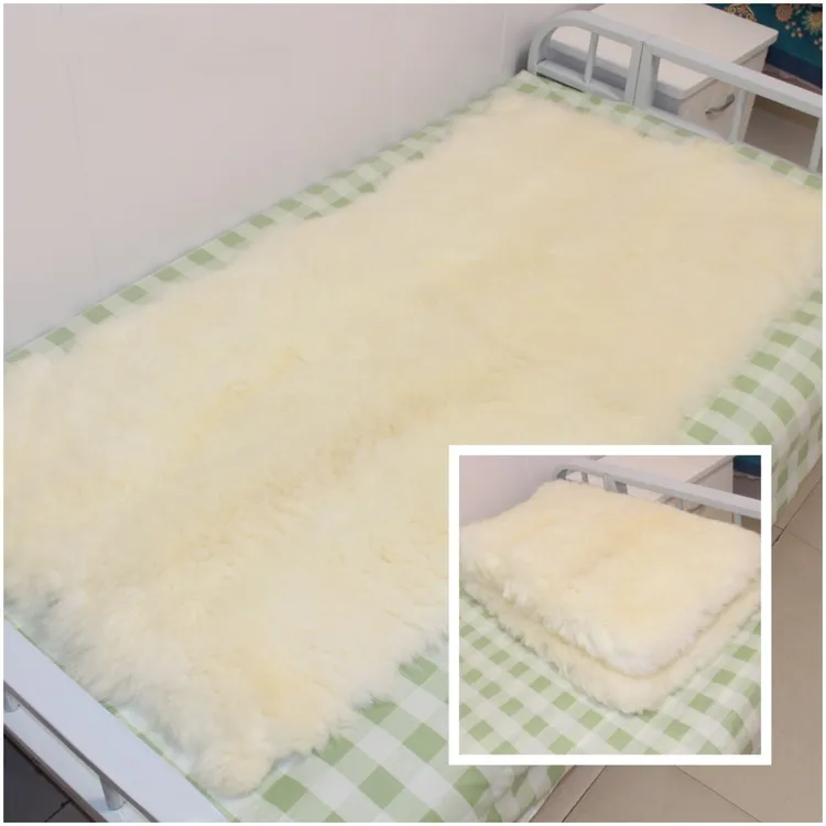 羊皮褥子老年人加厚保暖防潮隔湿床垫特厚双人单人皮毛一体绵羊毛