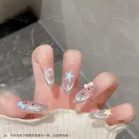 【Kitty猫】清新可爱小苹果风格显白高级美甲手工穿戴甲贴片