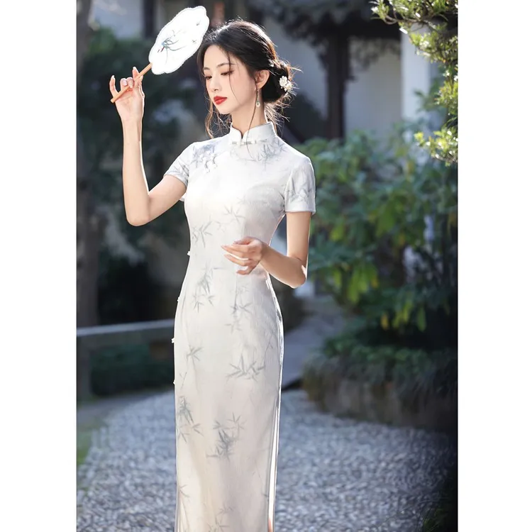 贝佳斯高级感少女国风旗袍年轻款 夏季优雅新中式旗袍改良连衣裙