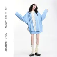 颖子定制【浆果花园】运动休闲风宽松抽绳外套休闲简约高腰短裙9771