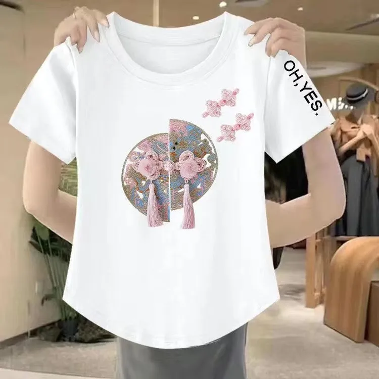 清仓捡漏~尾单大牌剪标专柜撤回外贸2025新款短袖不规则上衣T恤女