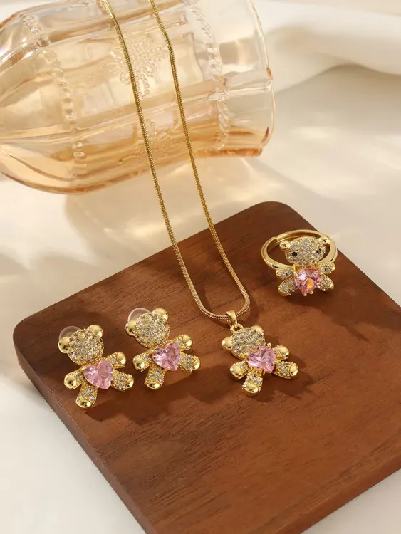 钛钢吊坠 钛钢吊坠锁骨链精致轻奢百搭饰品项链钛钢A25时尚三件套