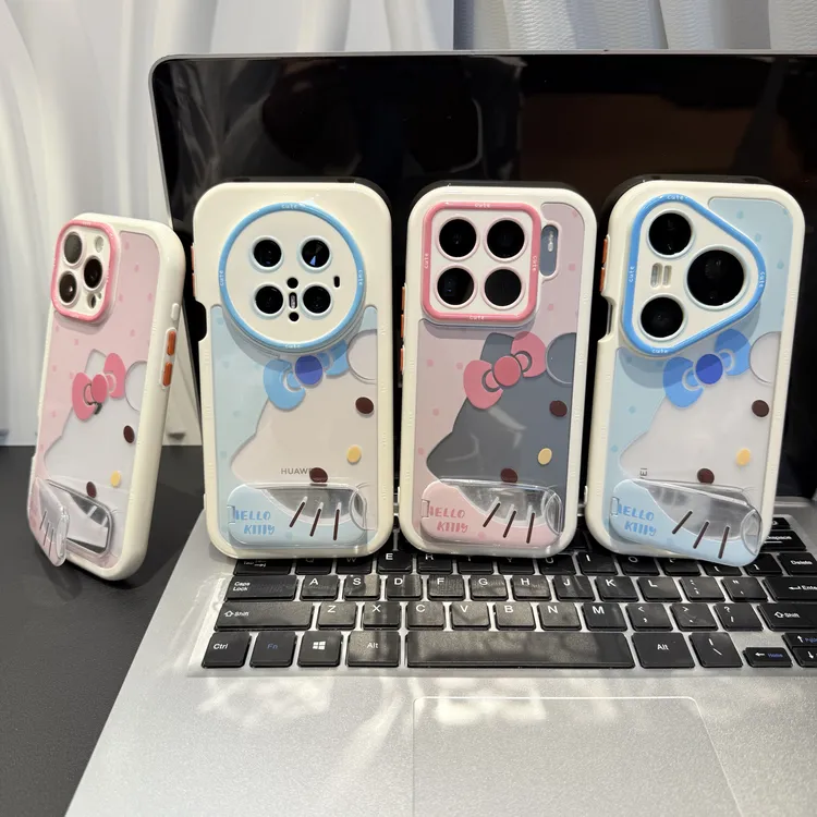 蝴蝶结可爱猫适用苹果/华为/荣耀/OPPO/VIVO/小米手机壳防摔