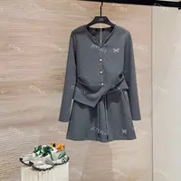 【宠粉价】时尚女装灰色重工设计师春季轻奢国风套装TZ-554