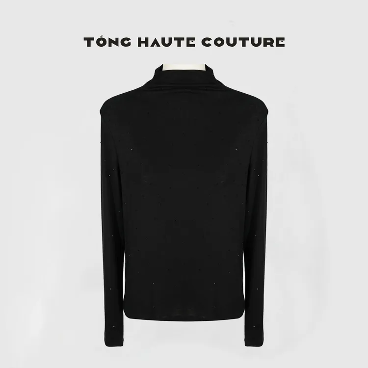 【涟绪】新款时尚羊毛长袖亮钻高领轻奢风毛针织衫 YY732