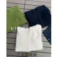 atong/阿彤atong/阿彤-【】-氛围感拉毛小排扣连帽毛衣0926-08