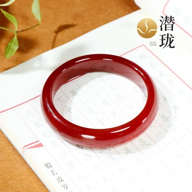 【潜珑】L-1512高品质天然红玛瑙手镯百搭送女朋友多样性拍一发一