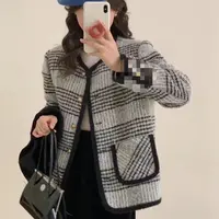 【YY700】时尚圆领气质修身百搭外套女2025春季新款小香风上衣