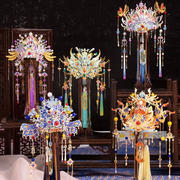 艺模凤冠3D立体拼图金属拼装模型手工diy车载挂饰创意礼物送女友