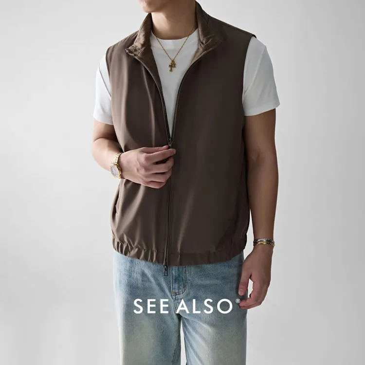 SEE ALSO『国王礼物』Bomber 三防老钱风天丝混纺极简双面立领马甲商品图