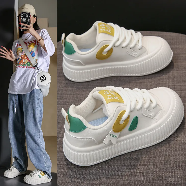 小白鞋女2025春季新款韩版百搭平底休闲板鞋女学生运动跑步鞋女潮