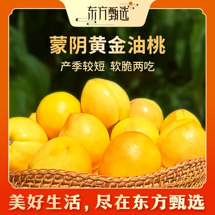 东方甄选自营蒙阴黄金油桃多汁新鲜应季水果3斤/4.5斤 坏果包赔