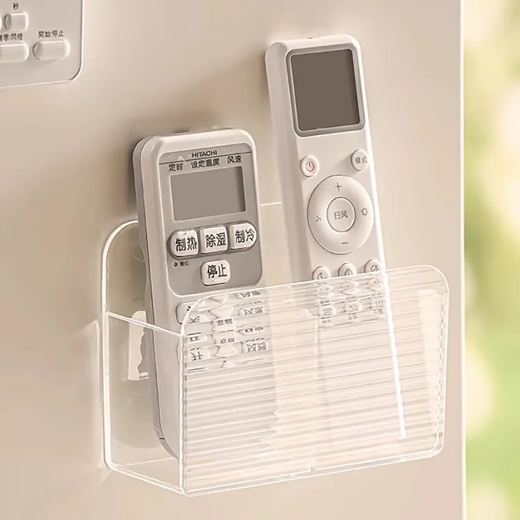 空调电视遥控器挂墙上收纳盒客厅壁挂式支架放置桌面床头手机挂架