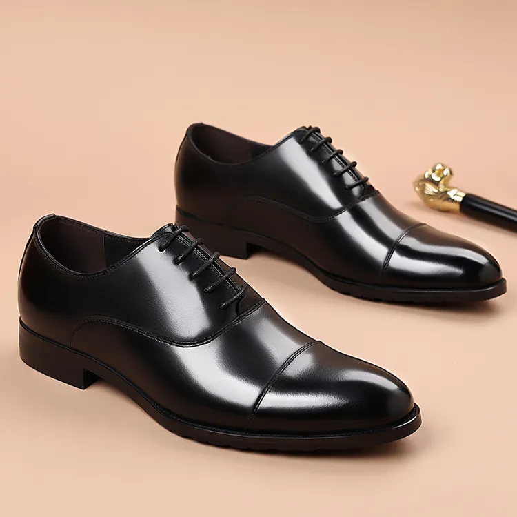 头层牛皮英伦风三接头皮鞋男款绅士商务正装真皮牛津鞋新郎结婚鞋