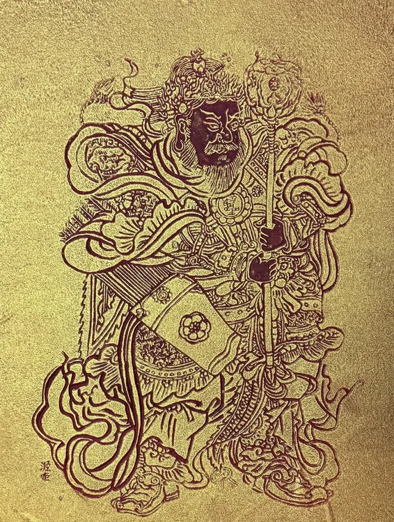 【神荼郁垒】传统门神一对 新年传统年画过年喜庆求福护祥寬33高44