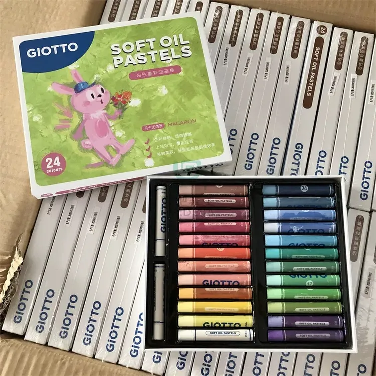 （油性）意大利GIOTTO齐多艺雅重彩油画棒24色儿童绘画幼儿园