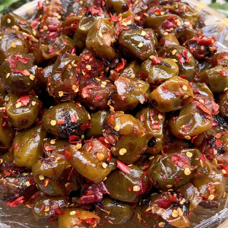 手打青酸枣原味/辣味256克瓶装即食开胃紫苏酸枣粒湖南浏阳特产