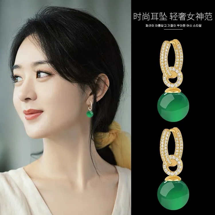 【一款两戴】天然玛瑙耳坠s925纯银耳环女2025新款爆款高级感耳饰