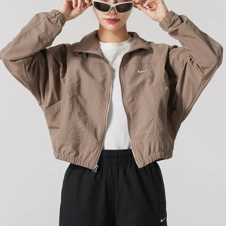 耐克NIKE女装梭织夹克外套25夏季新款立领运动跑步上衣【流光风】