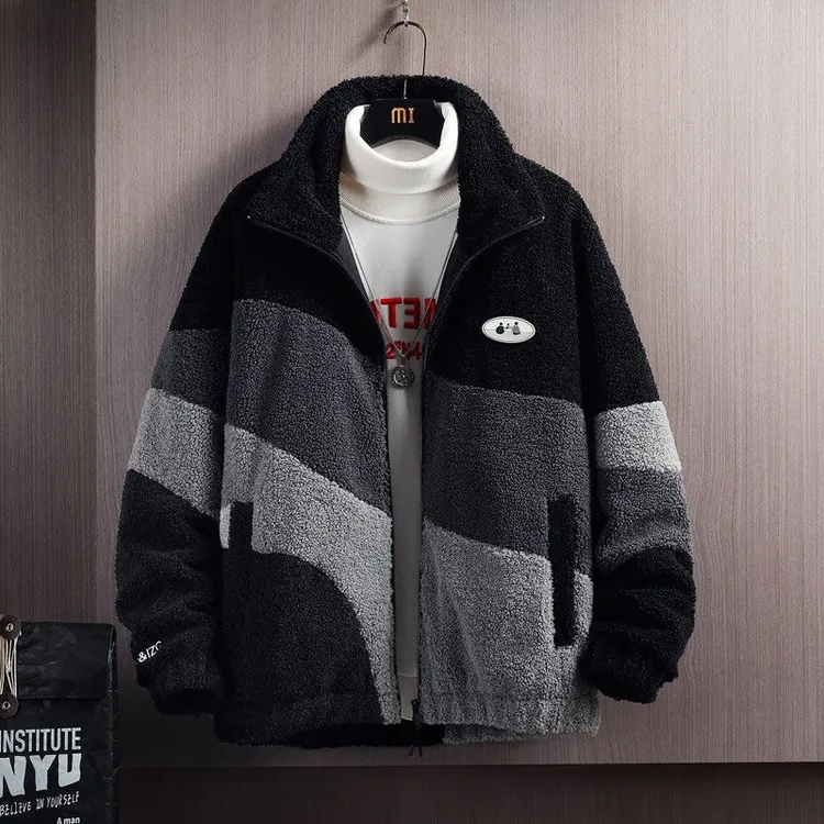 外套男潮牌秋冬季加绒加厚美式潮流宽松夹克休闲男士高级感男装