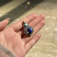 【凰一品】古法银青金福禄吊坠S925银